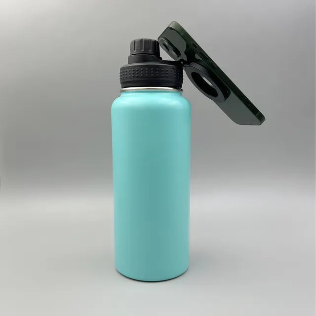 Insulated Water Bottle for Iphone Magnetic Phone Mount Stainless Steel Water Bottle 32Oz Camera and Live Streaming Mobile Phone