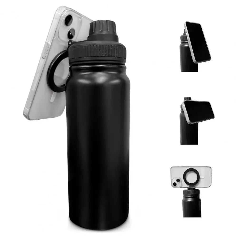 Insulated Water Bottle for Iphone Magnetic Phone Mount Stainless Steel Water Bottle 32Oz Camera and Live Streaming Mobile Phone